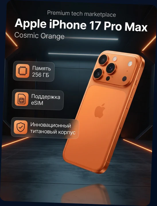 Пример инфографики — Apple iPhone 17 Pro Max